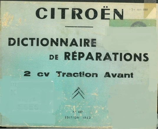 Manuels d'atelier Citroën 2cv 4x4 Sahara :