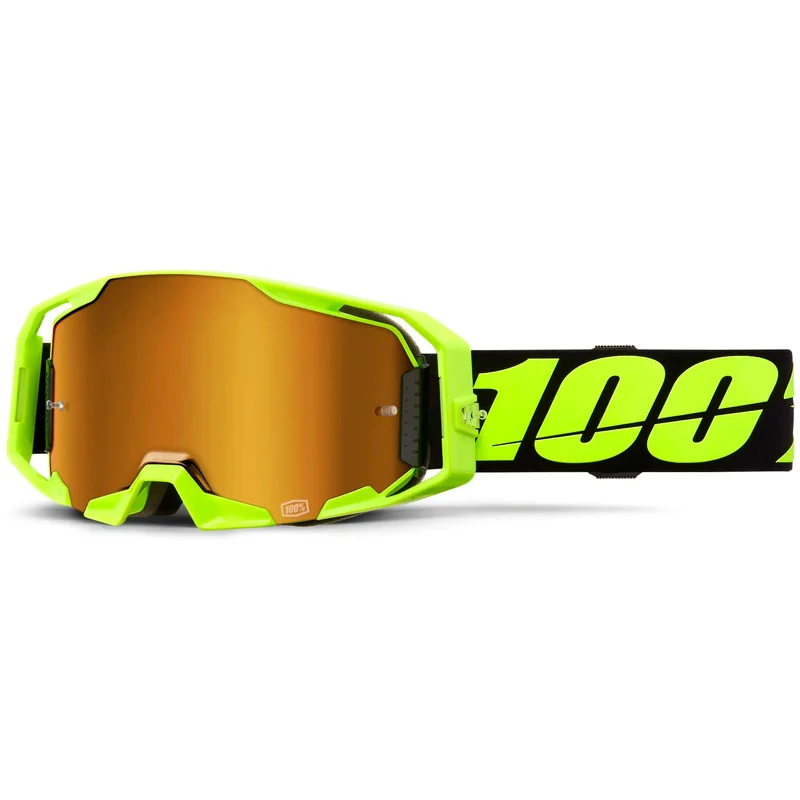 Gafas 100% ARmatic Neon Yellow - Mirror True Gold