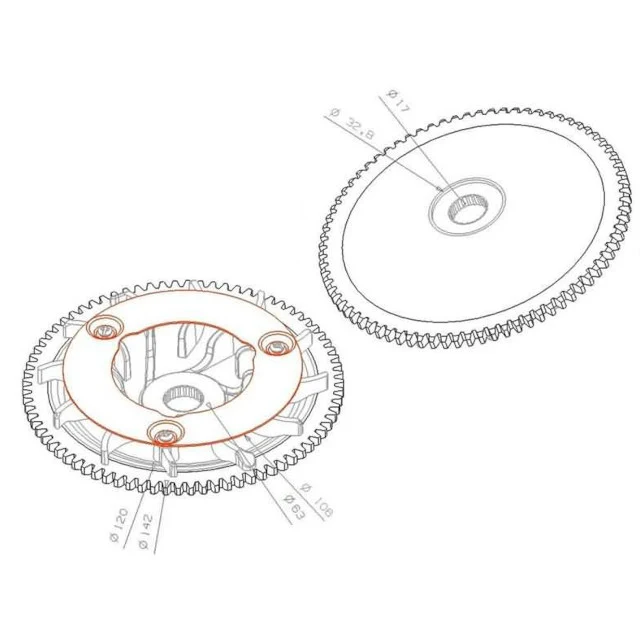 Polea ventilador variador Piaggio 125-150 Octane