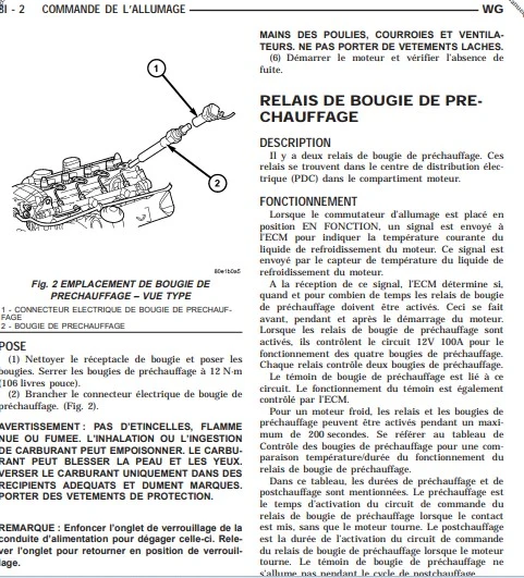 Manuel d'atelier Jeep Grand Cherokee WJ WG 1999 2005 français