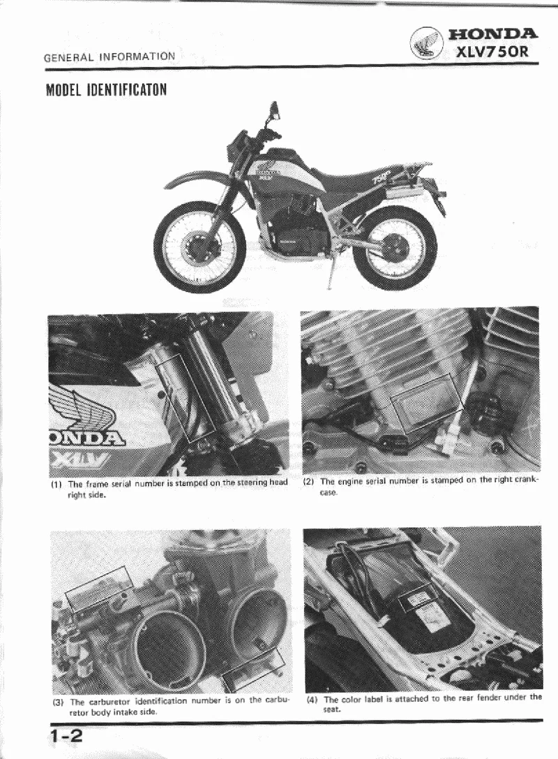 Manuel de réparation Honda 750 XLV