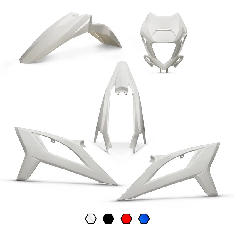 Kit de carenado Beta RR 50 >2021 blanco brillante 5 piezas Allpro