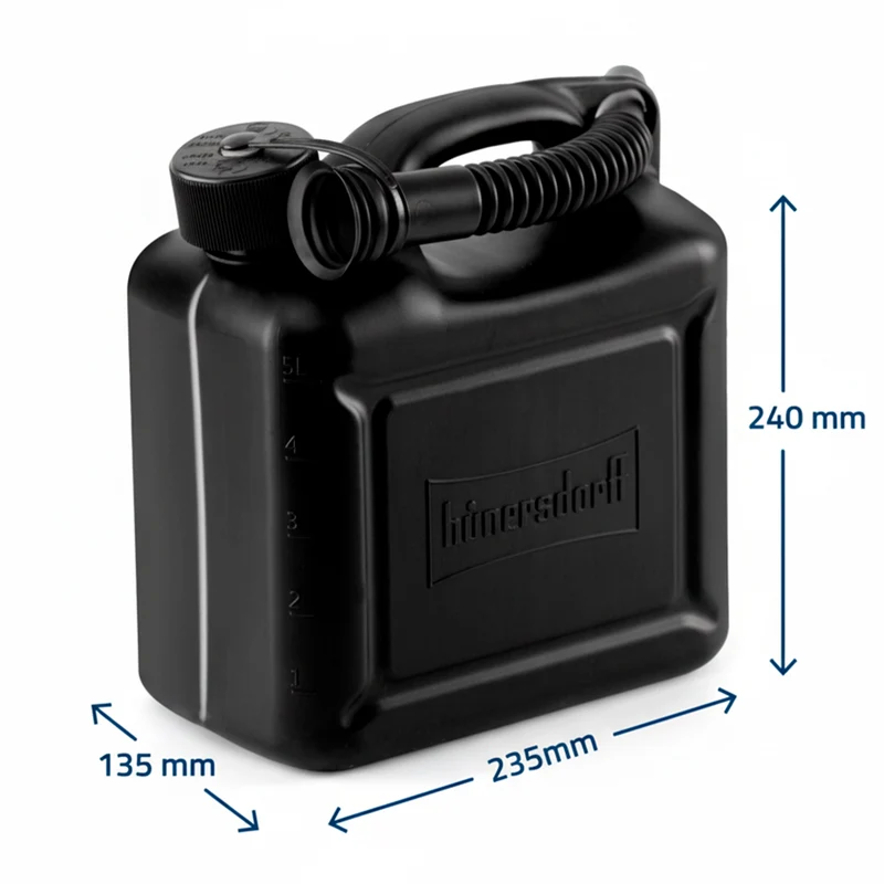 Bidón para gasolina 5 litros - negro