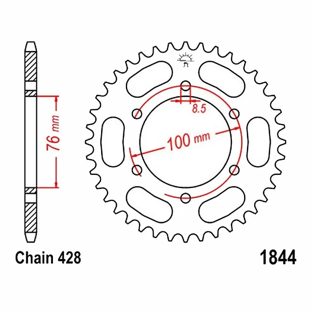 Corona Yamaha Z-52 428 acero JT Sprockets