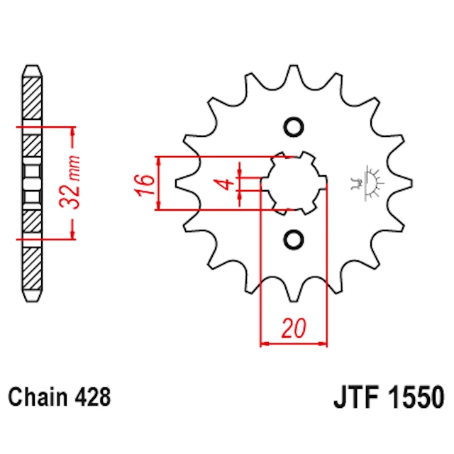 Kit transmisión Yamaha XSR 125 21-25 JT Sprockets
