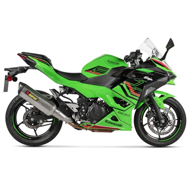 Silenciador de escape Kawasaki Ninja 500 ABS 24 Akrapovic - titanio/carbono