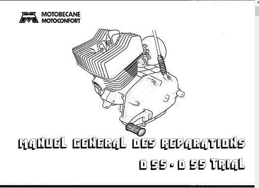 Manuels d'atelier Motobécane D55 et D55 TT