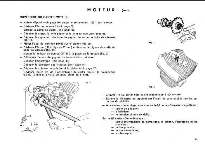 Manuels d'atelier Motobécane D55 et D55 TT