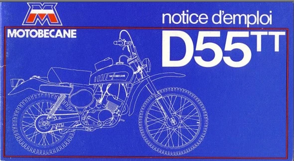 Manuels d'atelier Motobécane D55 et D55 TT