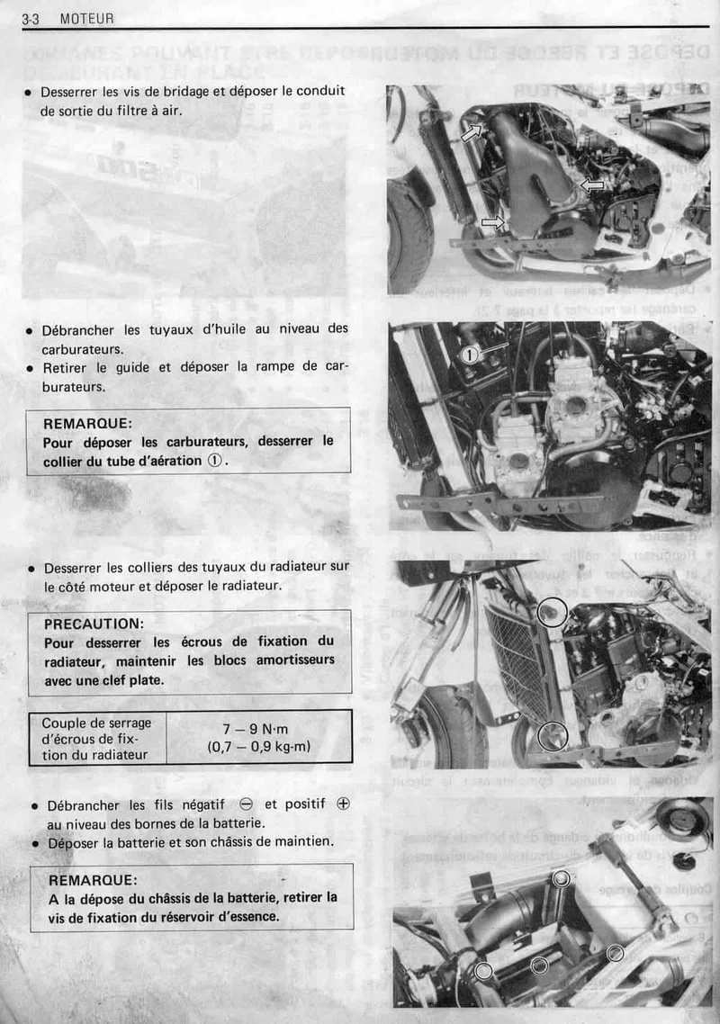 Manuel d'atelier Suzuki 500 RG en Français