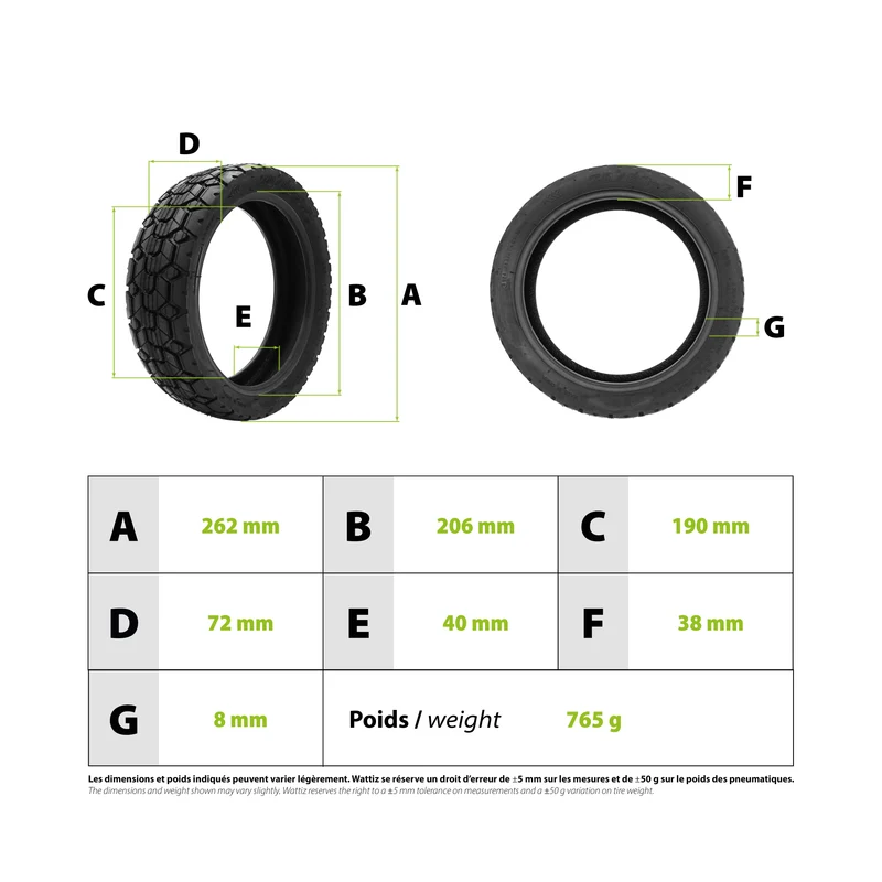 Pneu 70/60-7,5 Ninebot ZT3 Pro tubeless