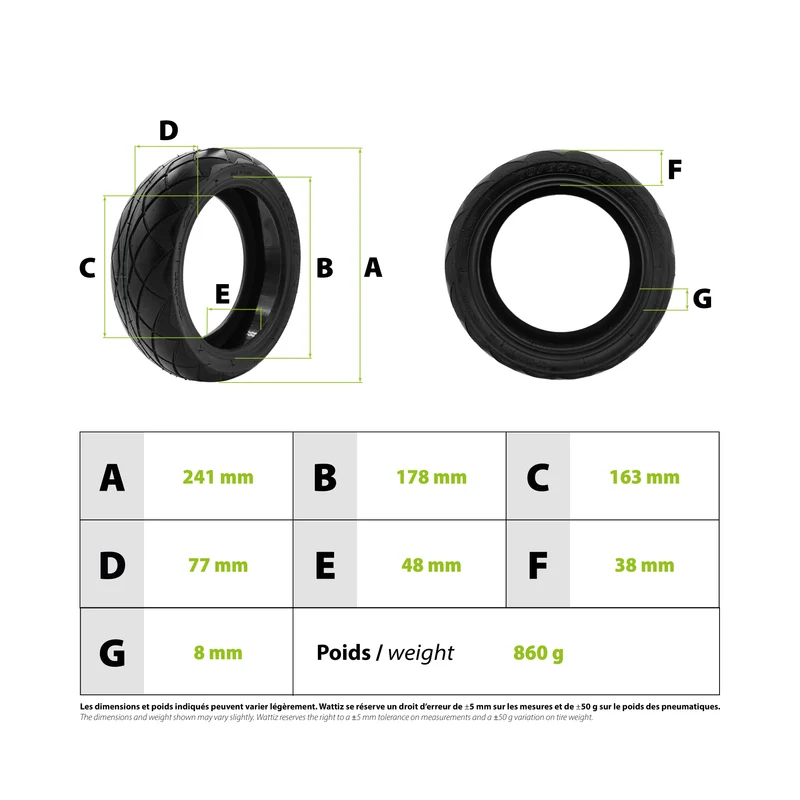 Pneu 70/65-6.5 Gel Anti Crevaison Chaoyang