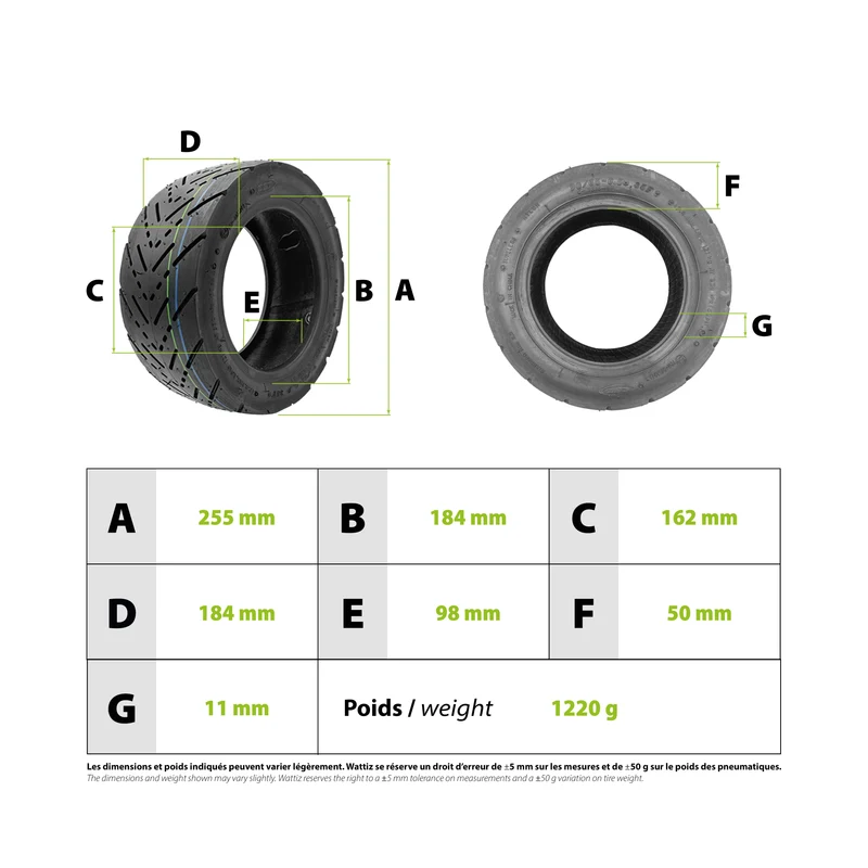 Pneu 90/65-6.5 route CST