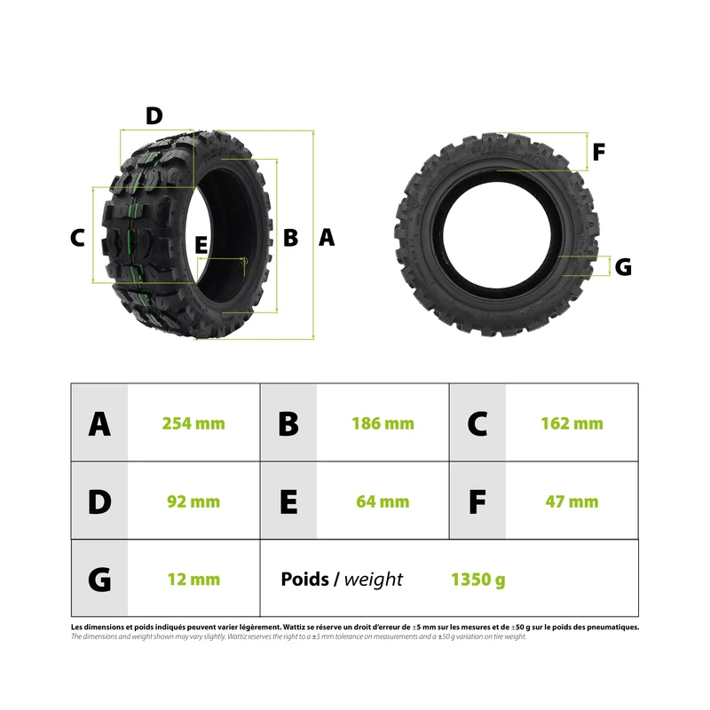 Pneu 90/65-6.5 offroad CST