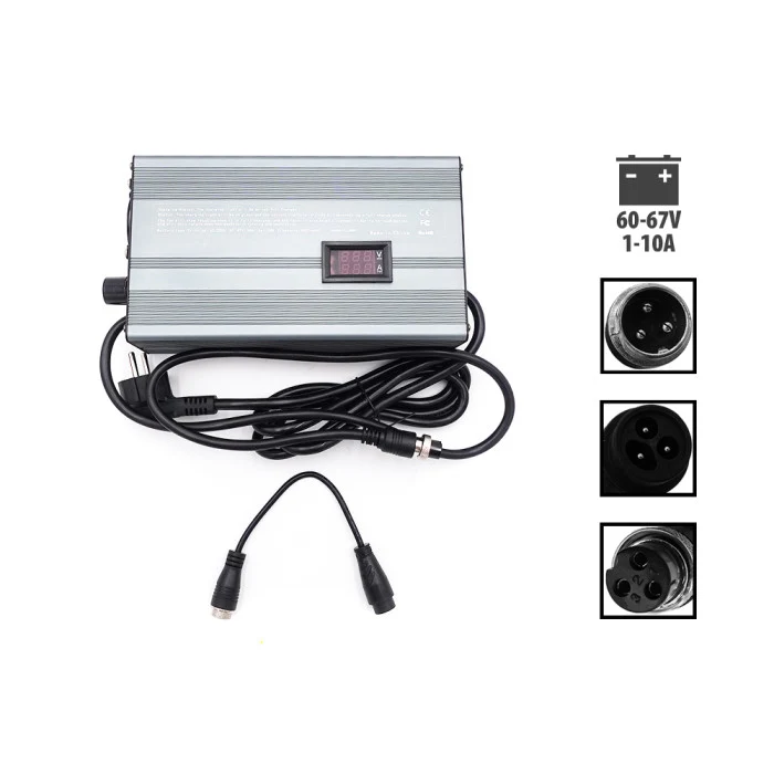 Chargeur rapide 60V ➡️ 67V 1-10A GX16-3P