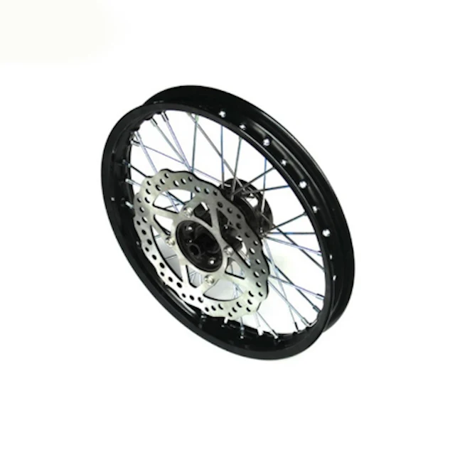 Llanta delantera aluminio completa 1.4x14" buje CNC Pitbike YCF
