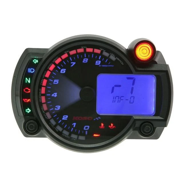 Marcador multifuncion RX2N+ 10000RPM Koso negro-azul