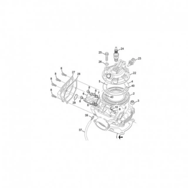 Junta base cilindro Sherco SE / SE-R 250-300 2T 0,5mm
