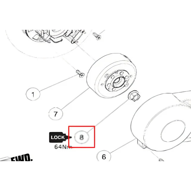 Tuerca encendido motor Daytona Anima arranque pedal M12
