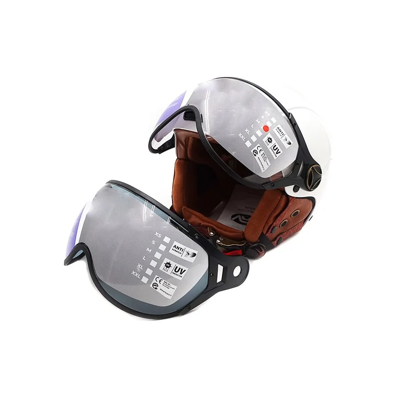 Casque JET blanc brillant (taille XS à XXL)