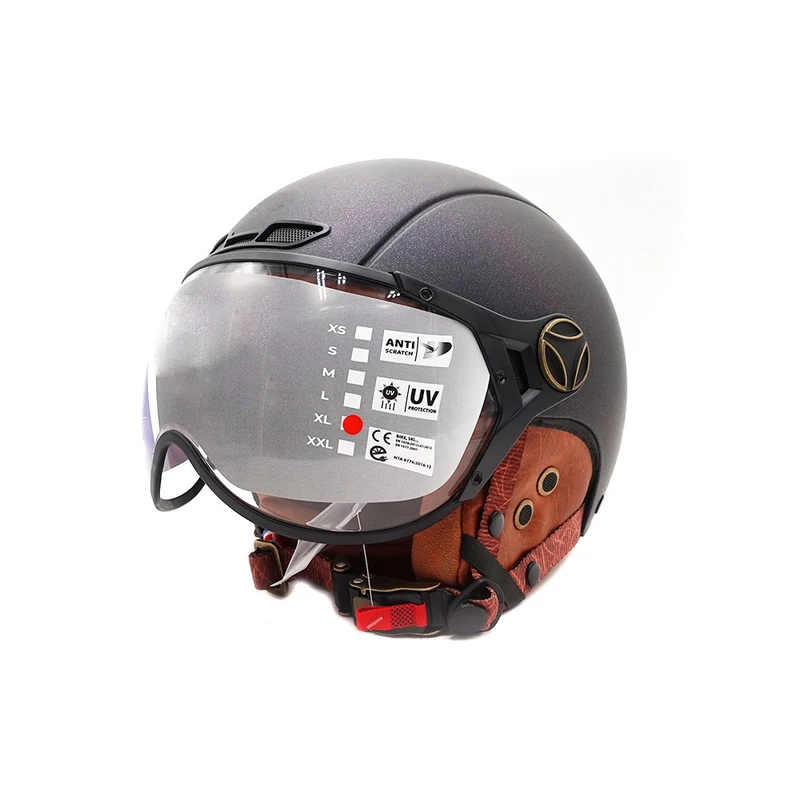 Casque JET vert mat caméléon (taille XS à XXL)