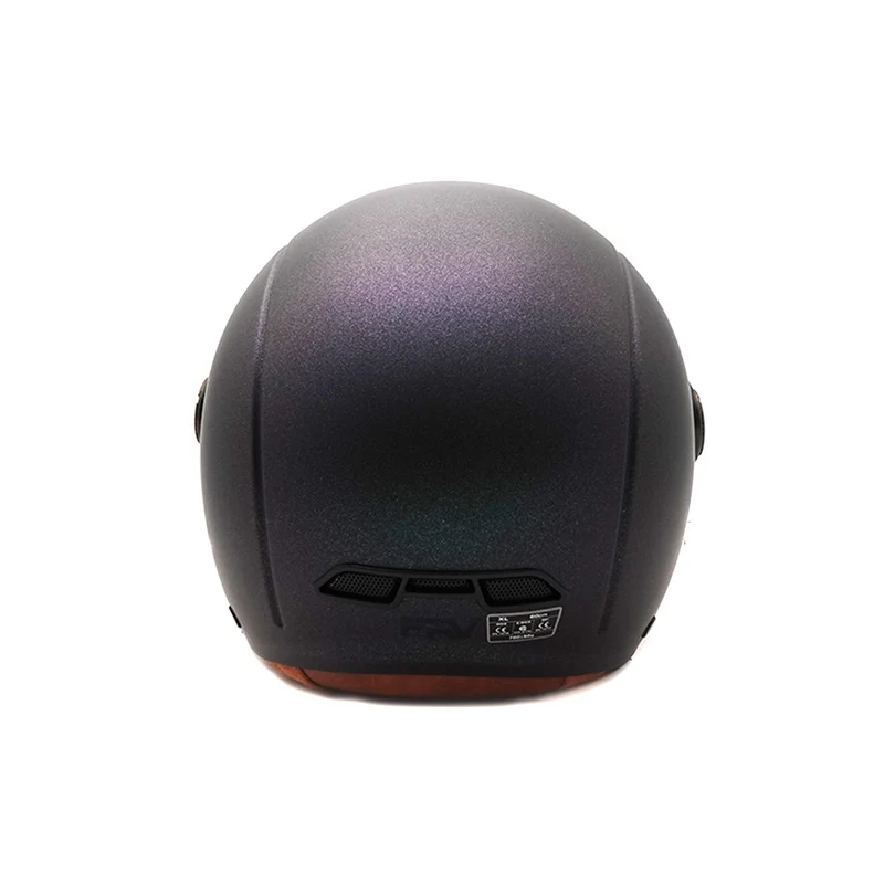 Casque JET vert mat caméléon (taille XS à XXL)