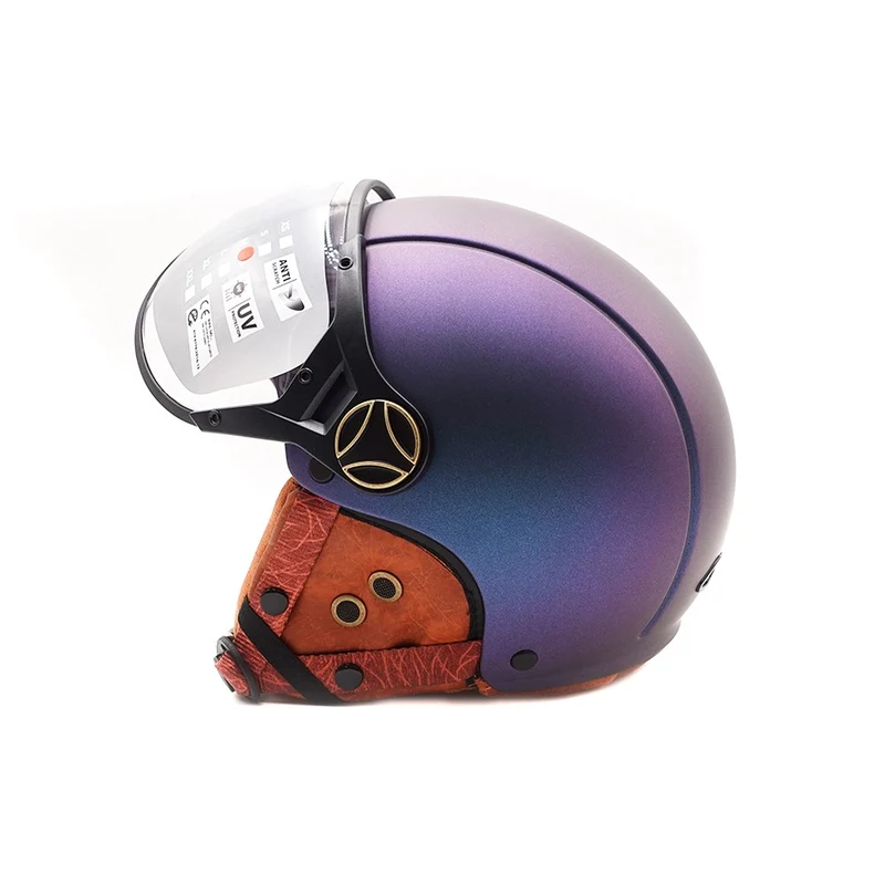 Casque JET bleu mat caméléon (taille XS à XXL)