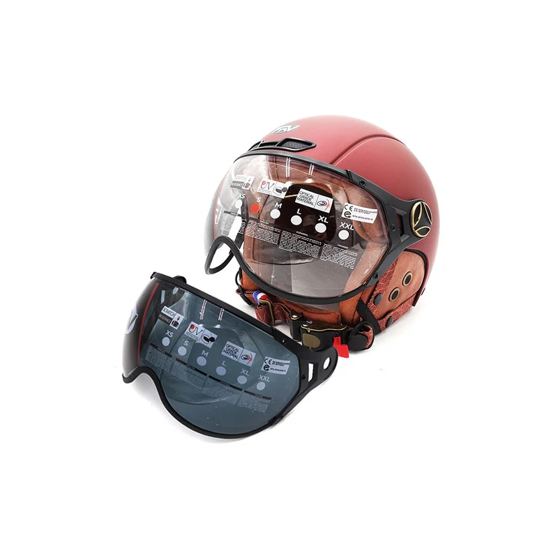 Casque JET bordeaux mat (taille XS à XXL)
