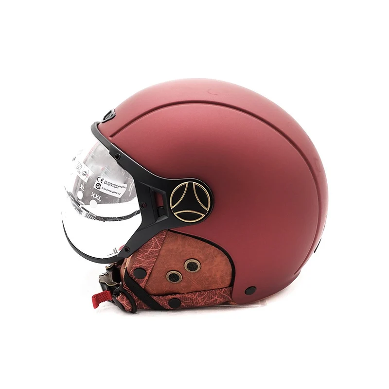 Casque JET bordeaux mat (taille XS à XXL)