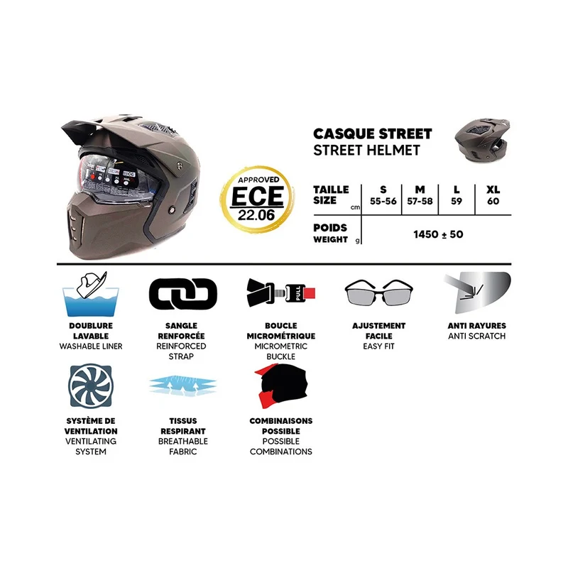 Casque street Soldier (taille S à XL)