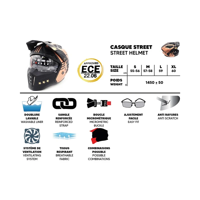 Casque street Maverick (taille S à XL)