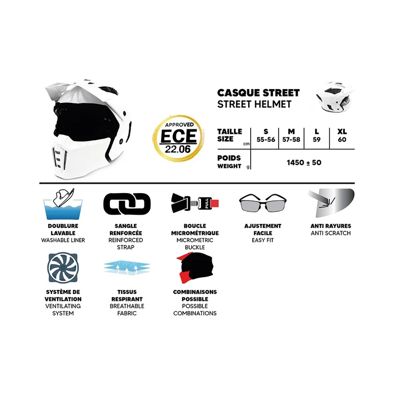 Casque street Trooper (taille S à XL)