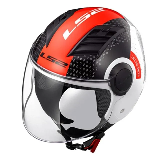 Casco Jet LS2 OF562 Airflow Condor blanco-rojo-negro