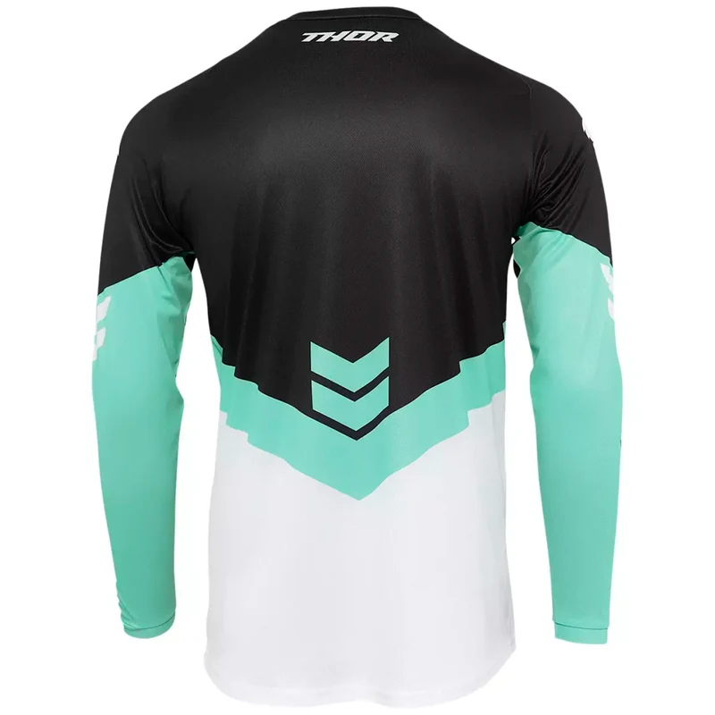 Camiseta MX Thor Youth Sector Chev - Negro/Turquesa