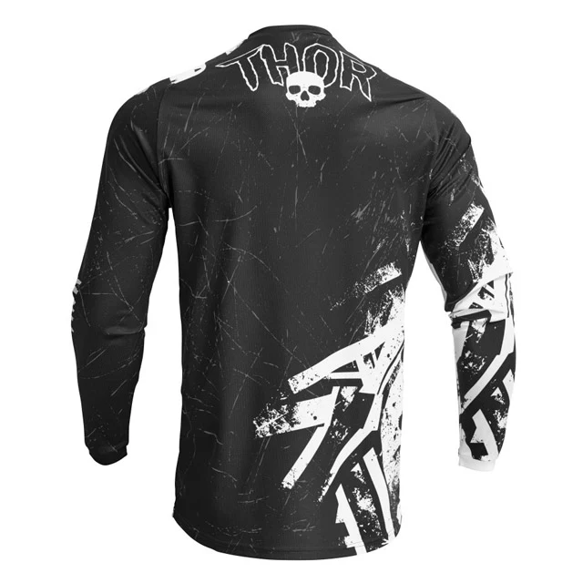 Camiseta Infantil Off-Road Thor Sector Gnar - negro-blanco