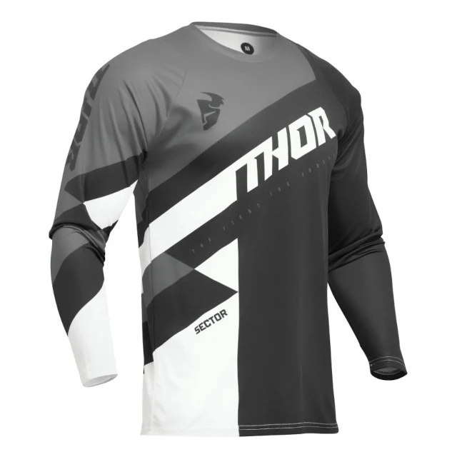 Camiseta Off-Road Thor sector checker negro-gris