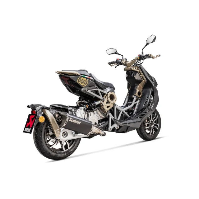 Escape Akrapovic Slip-On Line Italjet Dragster 125-200 >22 (CE) titanio-negro