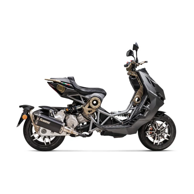 Escape Akrapovic Slip-On Line Italjet Dragster 125-200 >22 (CE) titanio-negro