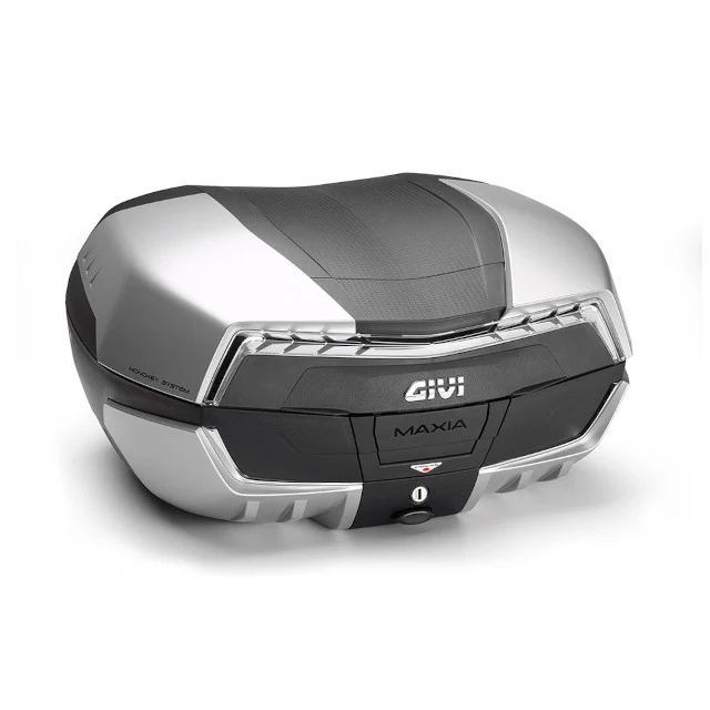 Maleta Monokey V58 Maxia 5 Tech cover aluminio tapa negro catadrioptico transparente 58 Litros Givi