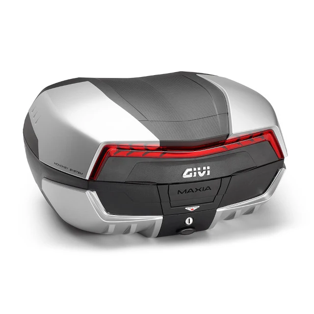 Maleta Monokey V58 Maxia 5 cover aluminio tapa negro catadrioptico rojo 58 Litros Givi