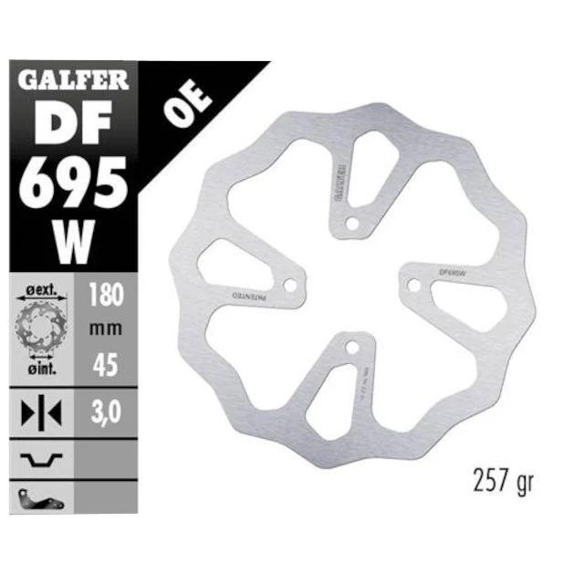 Disco de freno trasero KTM SX / TC 65 >2023 Galfer