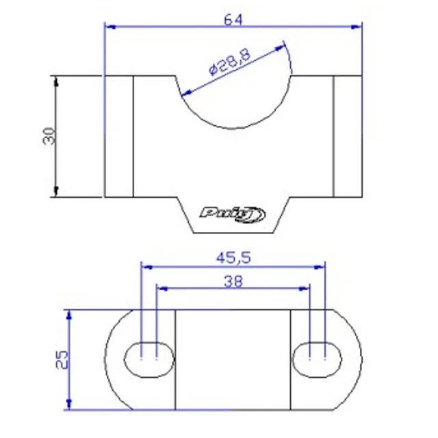 Torretas manillar altura 30mm Ø29mm Puig