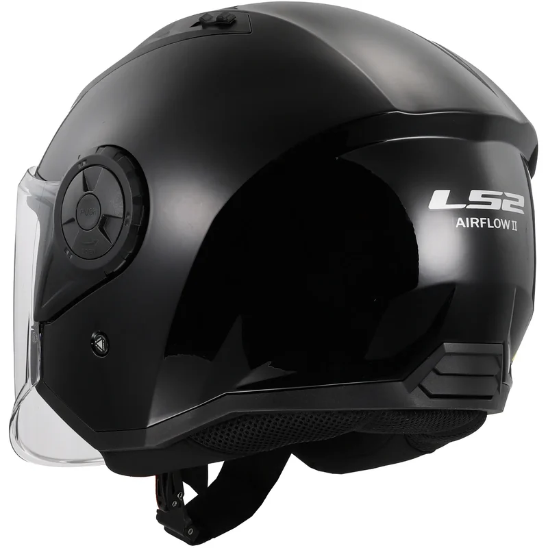 Casco LS2 OF616 Airflow II Solid - Negro Brillo