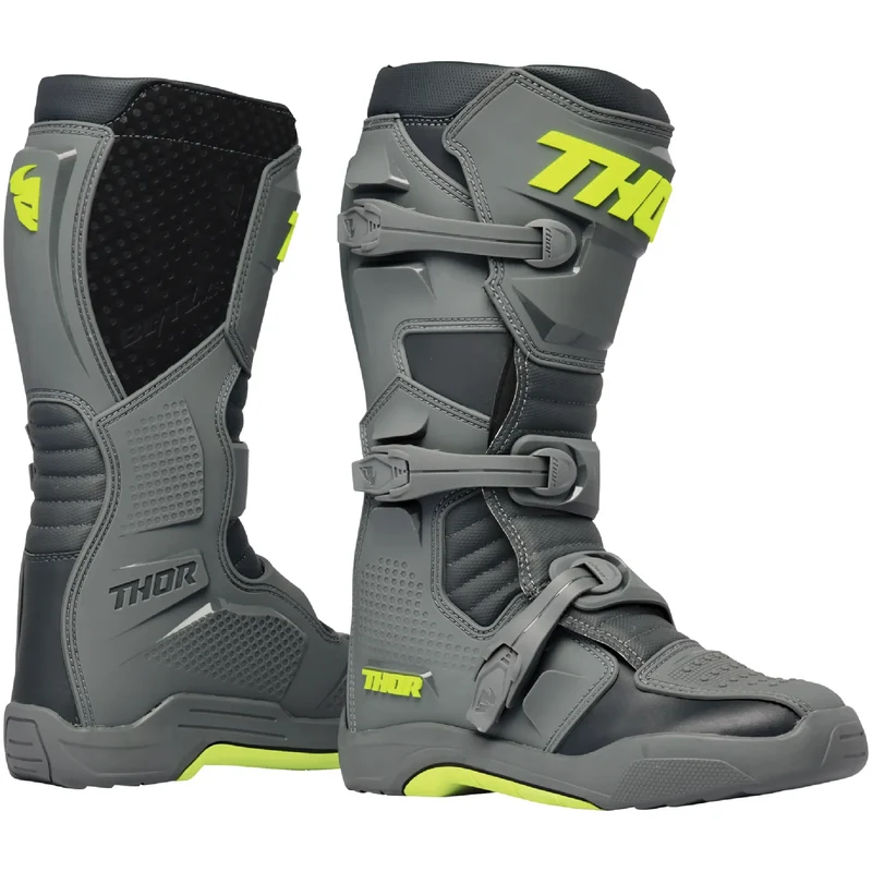 Botas MX Thor Blitz XR - Gris/Amarillo