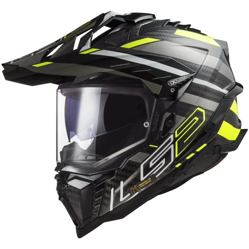 Casco LS2 MX701 Explorer Carbon Edge - Negro/Amarillo