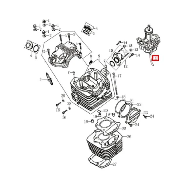 Carburador Motor CBD E4 AC Rieju Marathon/MRT/Tango 125