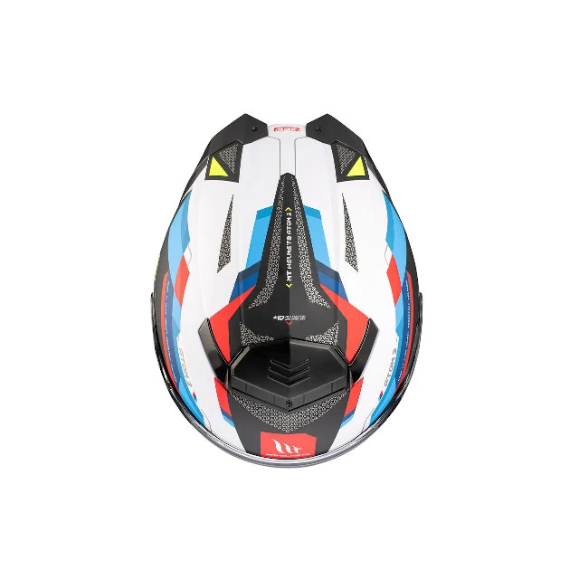 Casco modular MT Helmets Atom 2 SV Bast A0 negro/azul/blanco perla