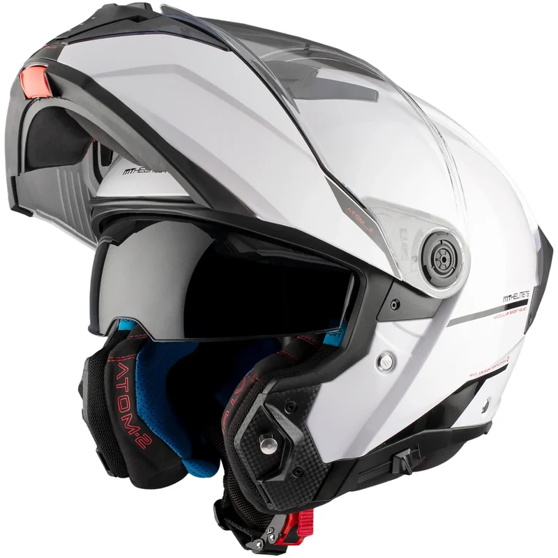 Casco MT Atom 2 SV Solid A0 - Blanco Brillo