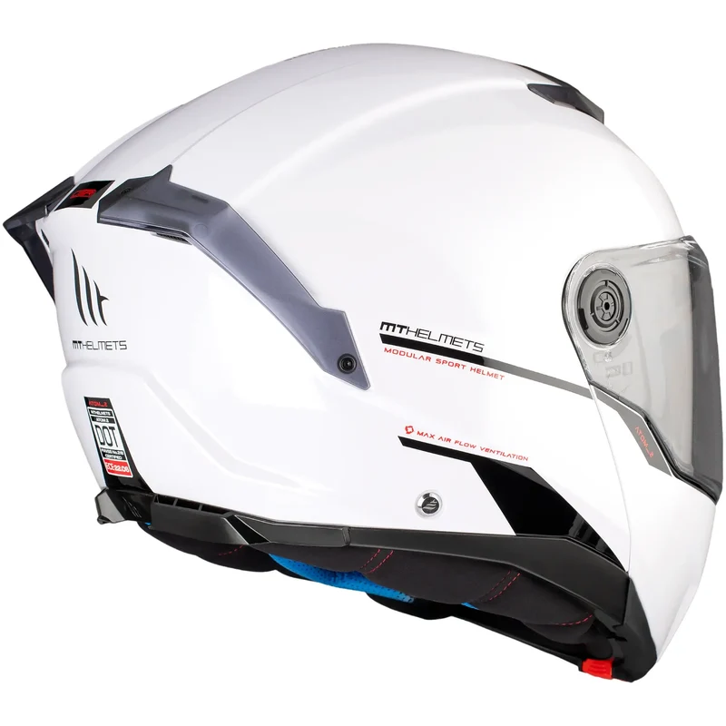 Casco MT Atom 2 SV Solid A0 - Blanco Brillo