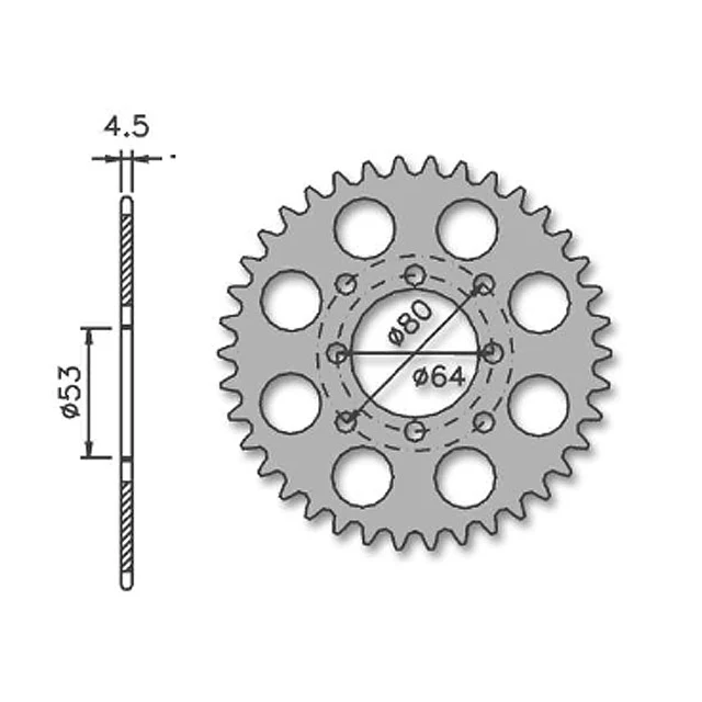 Corona de transmisión Derbi Antorcha / Variant / FDS paso 415 IGM - acero